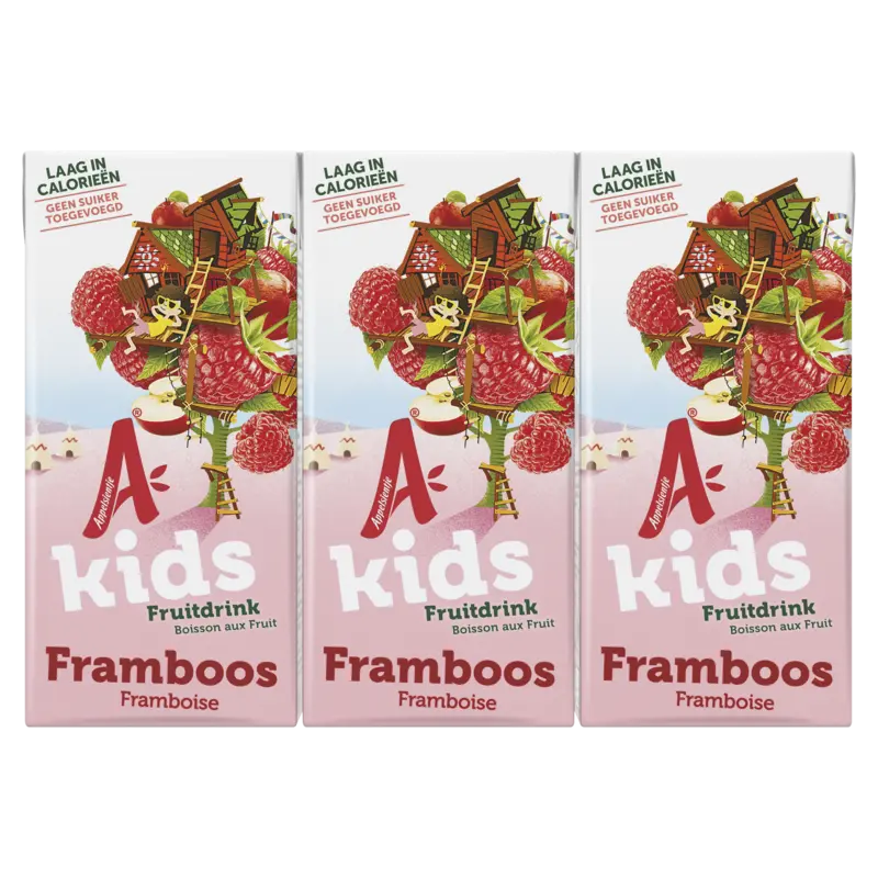 Kids fruitdrink framboos 6-pack