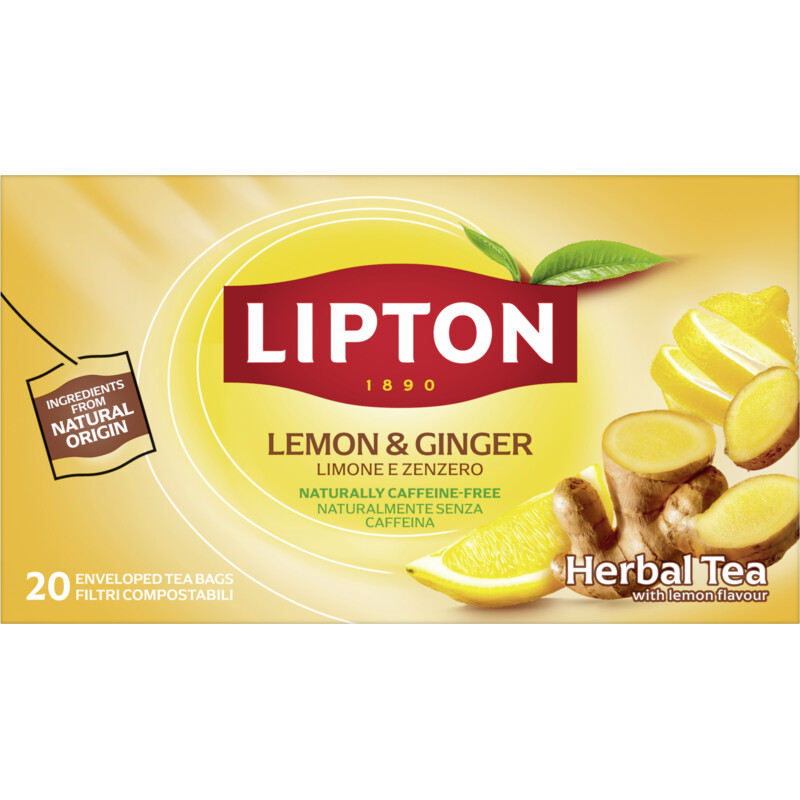 Lipton Lemon & ginger herbal tea