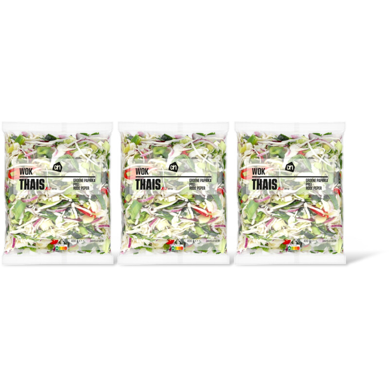 AH Thaise wokgroente prei rode peper 3-pack