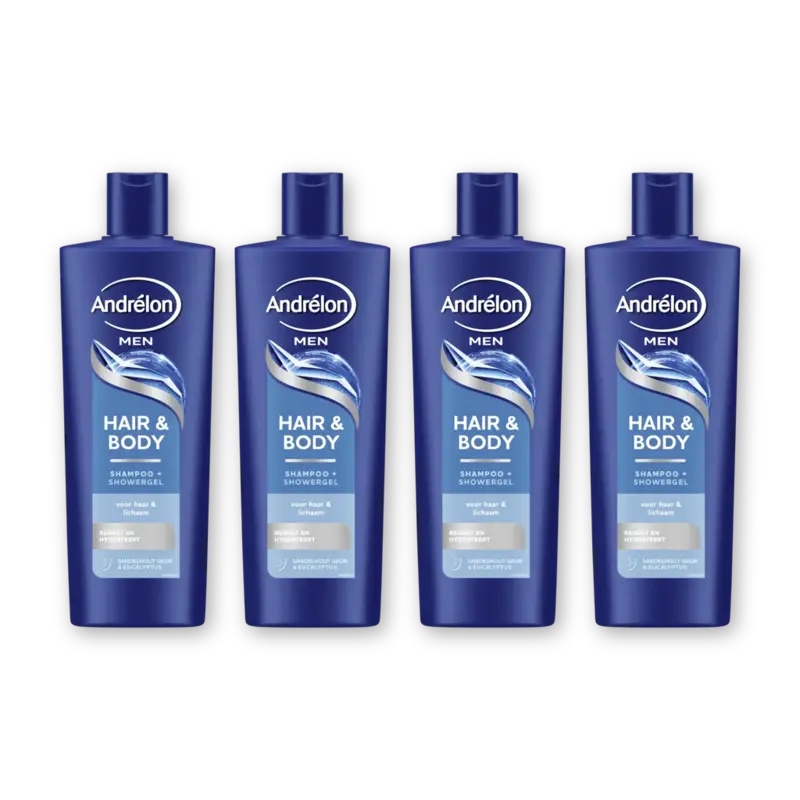 Andrélon Men hair & body shampoo 4-pack