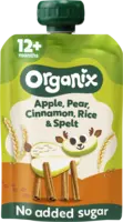 Organix Knijpfruit apple, pear, cinnamon 12m+