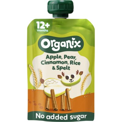 pdp-image-Organix Knijpfruit apple, pear, cinnamon 12m+
