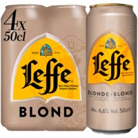 Een afbeelding van Leffe Blond abdijbier 4-pack