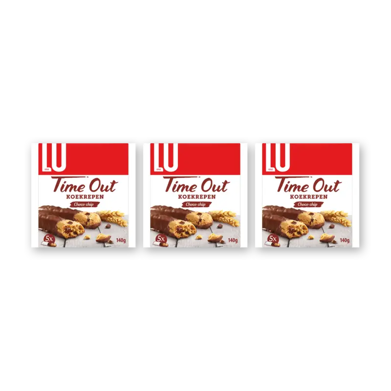 LU Time out koekrepen choco chip 3-pack
