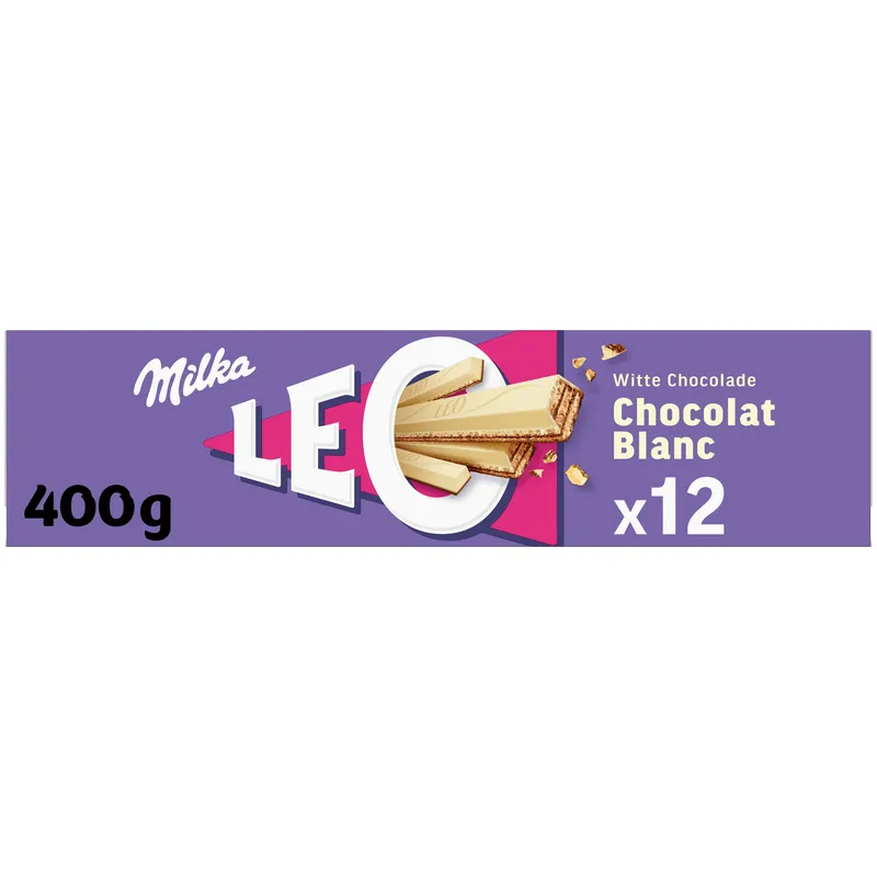 Milka Leo witte chocolade bel