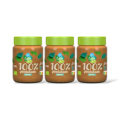 pdp-image-AH Terra Plantaardig bio 100% pindakaas 3-pack