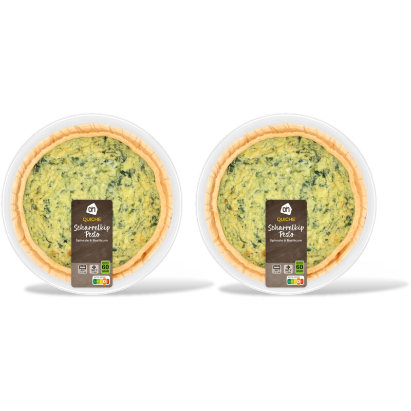 AH Quiche kip pesto spinazie 2-pack