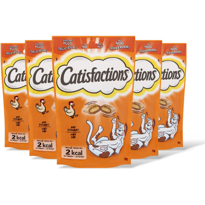 Catisfactions Kattensnack kip 3-pack