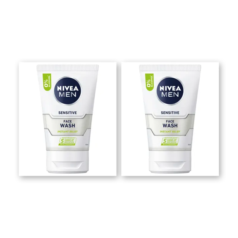 NIVEA Men sensitive gezichtsreiniger gel 2-pck