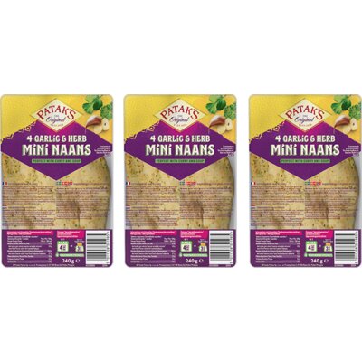 pdp-image-Patak's Mini naan garlic & coriander 3-pack