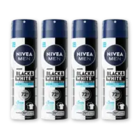NIVEA Men black & white fresh deo spray 4-pack