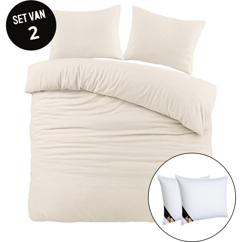 Een afbeelding van Ten Cate 2 Flanellen dbo 140x200/220 beige 2k