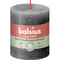 Een afbeelding van Bolsius Rustieke kaars antraciet 8cm