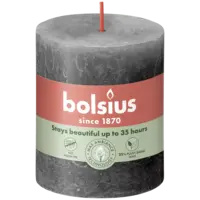 Bolsius Rustieke kaars antraciet 8cm