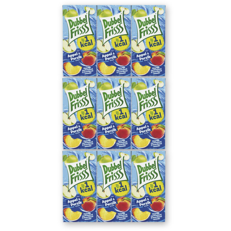 DubbelFrisss Appel & perzik 18-pack