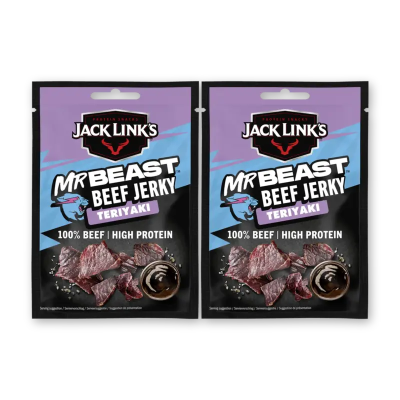 Mr beast beef jerky teriyaki 2-pack