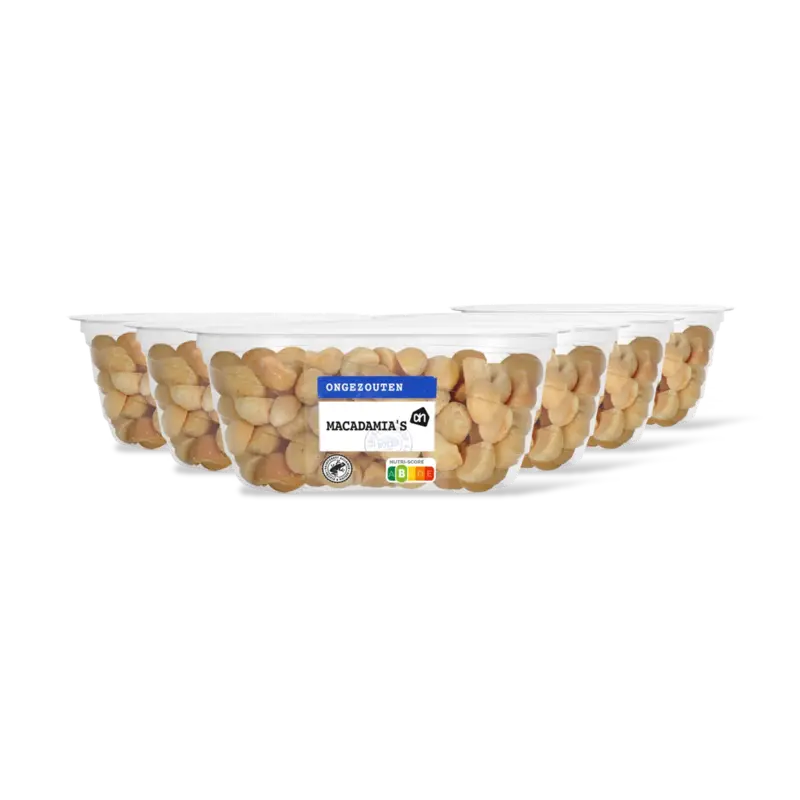 AH Ongezouten macadamia's geroosterd 6-pack