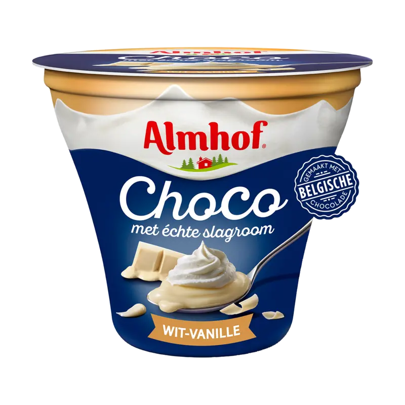 Choco met echte slagroom wit-vanille