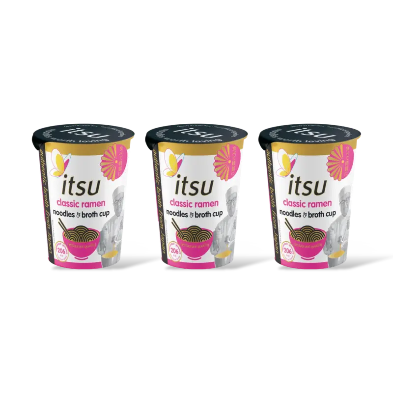 Itsu Classic ramen noodles & broth cup 3-pack