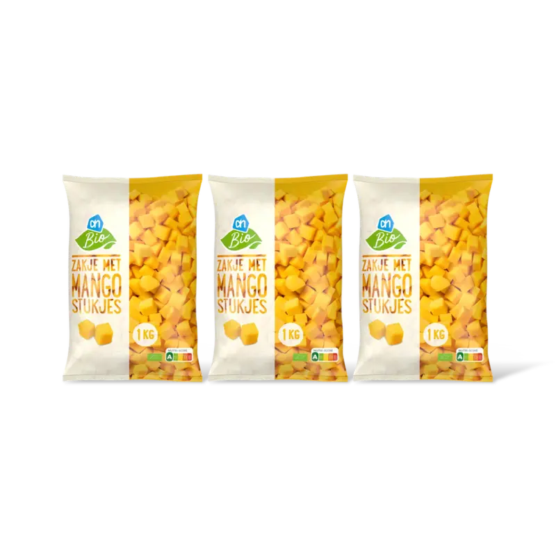 Zakje met mango stukjes 3-pack