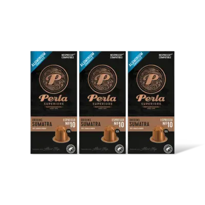 pdp-image-Perla Superiore Origins Sumatra espresso capsules 3-pack