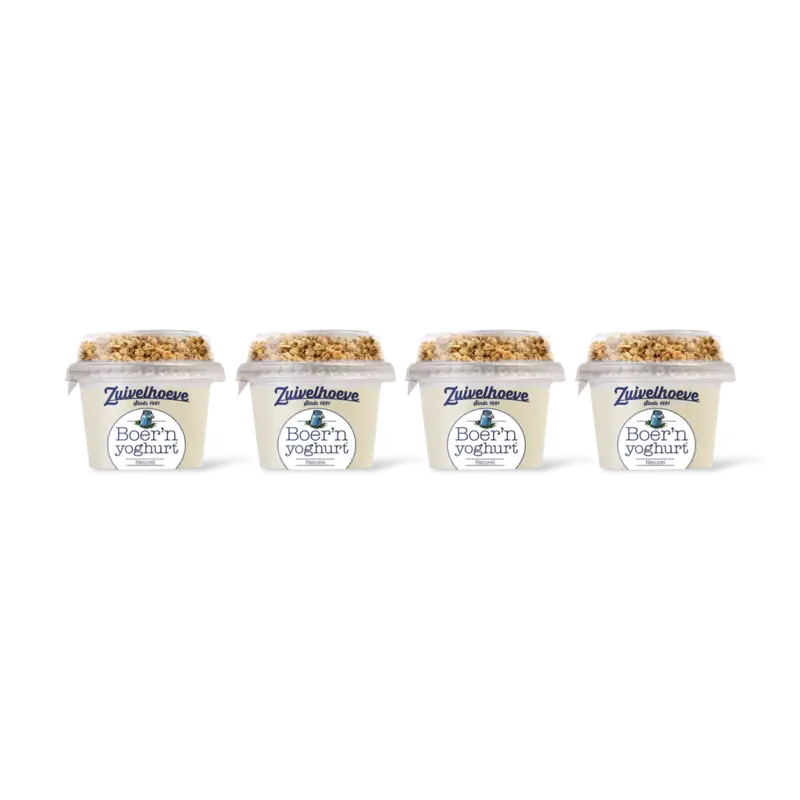 Boer'n yoghurt naturel & muesli 4-pack