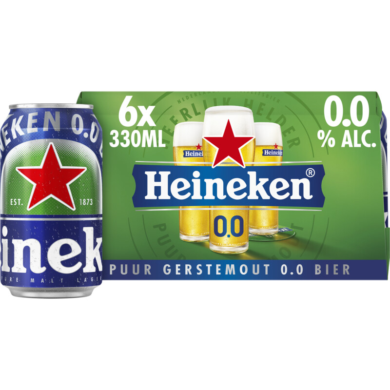 Heineken Premium pilsener 0.0 6-pack