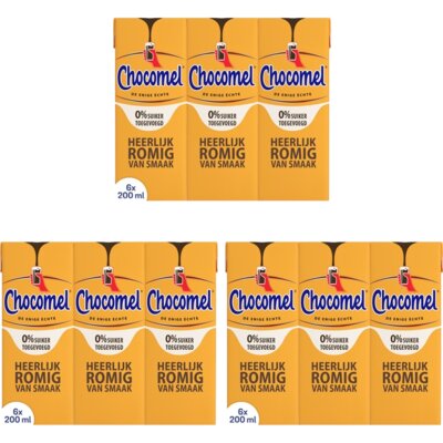 pdp-image-Chocomel 0% suiker toegevoegd 6x200ml 3-pack