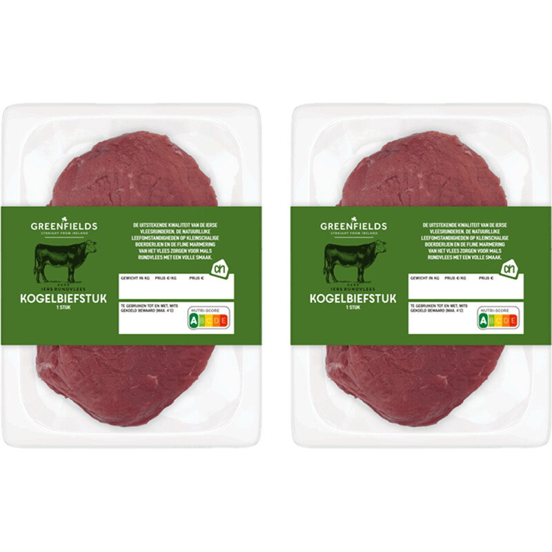 Een afbeelding van AH Greenfields Kogelbiefstuk 2-pack