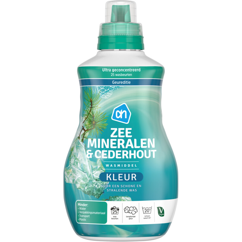 Een afbeelding van AH Wasmiddel kleur zeemineralen & cederhout