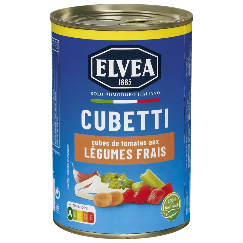 Elvea Cubetti tomatenblokje verse groenten BEL