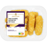 Een afbeelding van AH Excellent Mini scharrel kipfrietjes met kaas