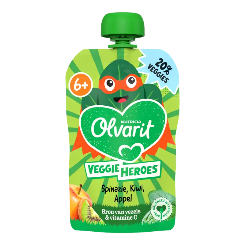 6+ Maanden Knijpfruit Spinazie, Kiwi, Appel