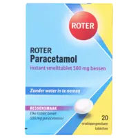 Roter Paracetamol 500 mg smelttabletten