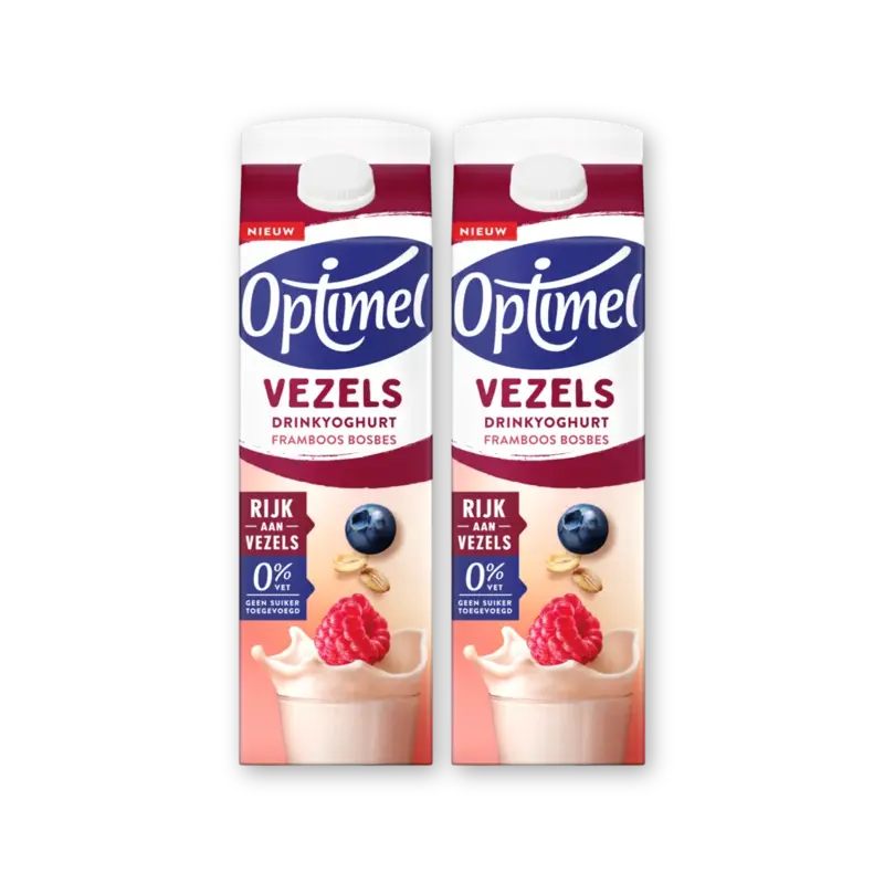 Drinkyoghurt vezels frambos bl bes 2pck