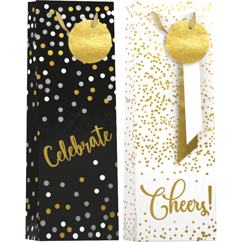 Een afbeelding van Design Group Wijn cadeauzak 2 stuks