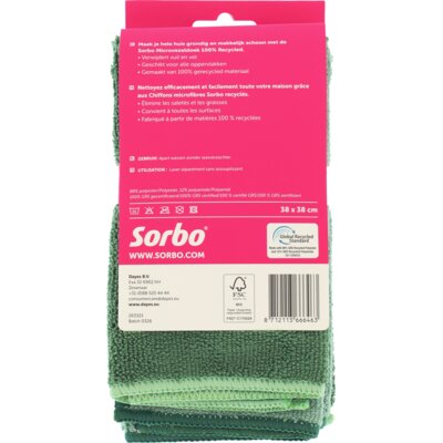 pdp-image-Sorbo Microvezeldoek 100% recycled 38x38cm 2st