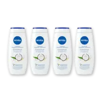 NIVEA Coconut & jojoba oil douchecreme 4-pack
