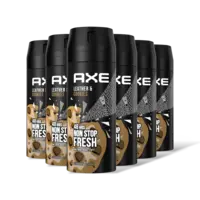 Axe Leather & cookies deo bodyspray 6-pack