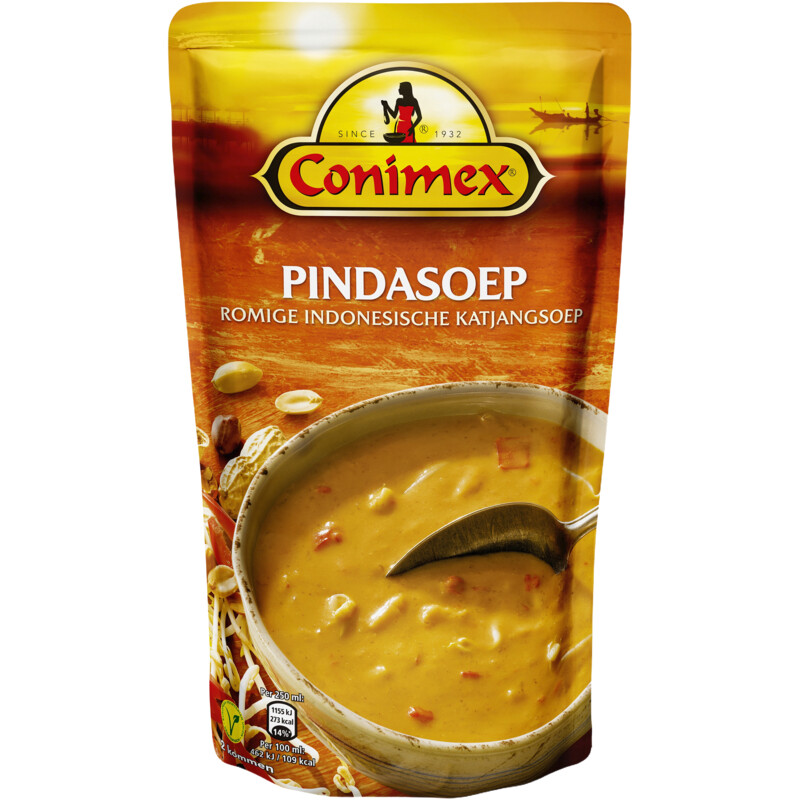Een afbeelding van Conimex Romige indonesische pindasoep