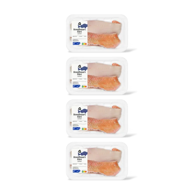AH Roodbaarsfilet op huid 4-pack