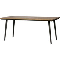 Een afbeelding van Woood Guild tafel naturel zwart 180x90cm