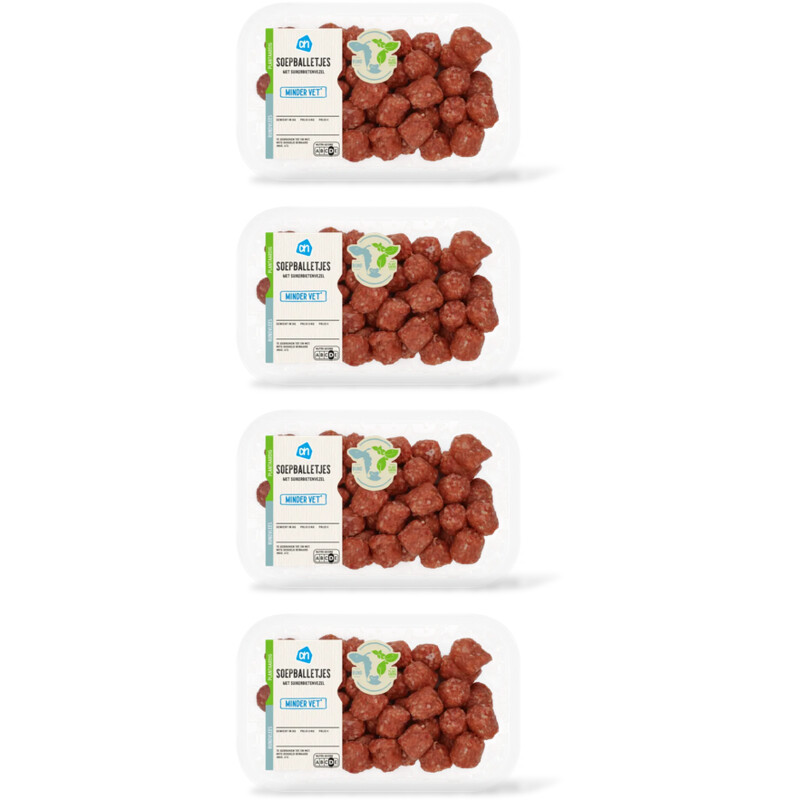 AH Soepballetjes minder vet 4-pack