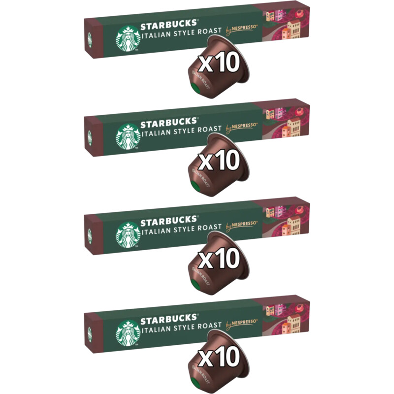 Starbucks Nespresso Italian style roast cap 4-pack