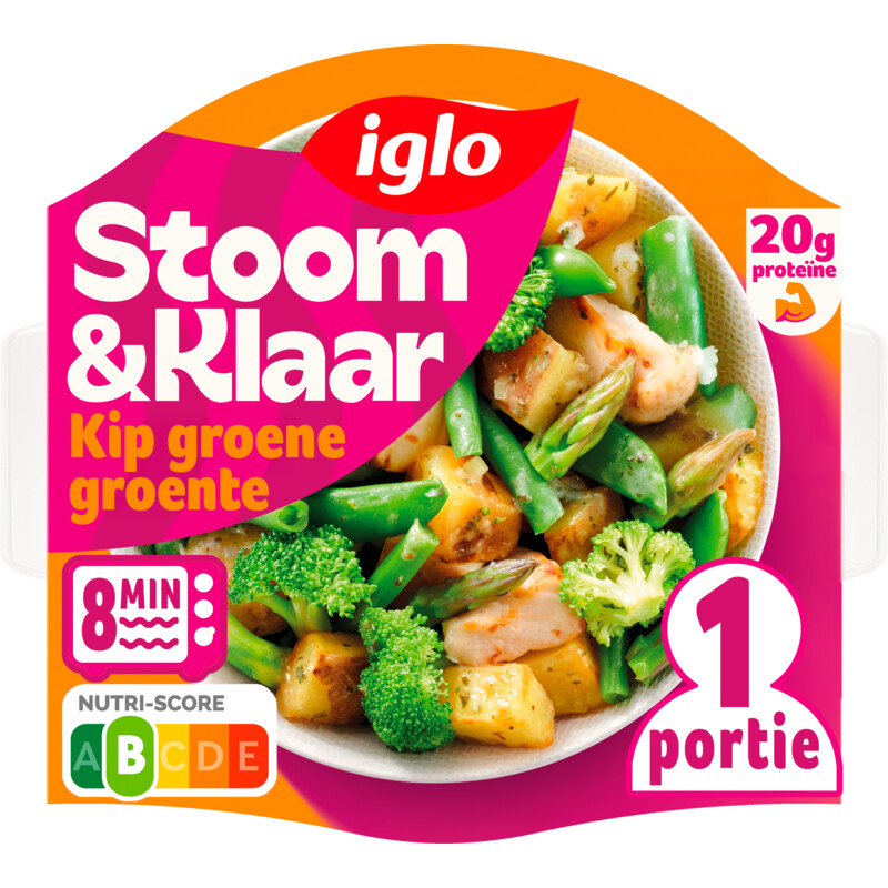 Een afbeelding van Iglo Stoom & klaar kip groene groente