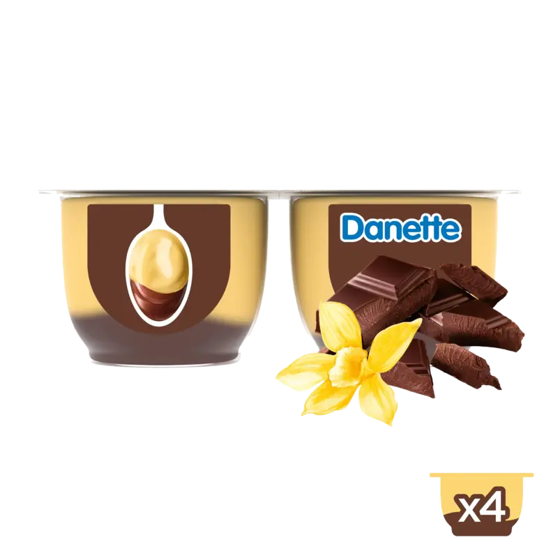 Danette Double saveurs chocolat & vanille bel