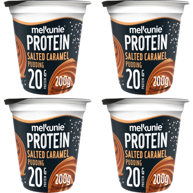 Een afbeelding van Melkunie Protein salted caramel pudding 4-pack