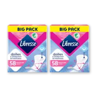 Libresse Dailies reg inlegkruisjes big pack 2pack