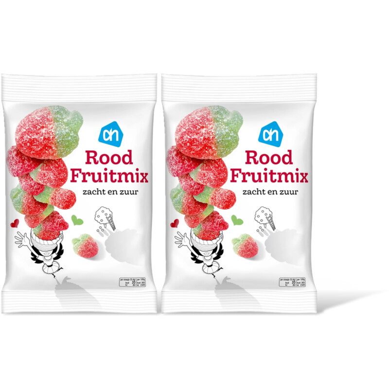 AH Rood fruitmix zacht en zuur 2-pack