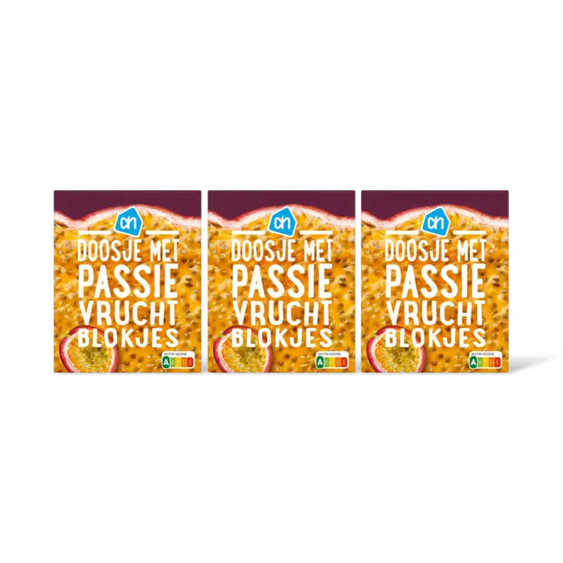 Doosje met passievruchtblokjes 3-pack